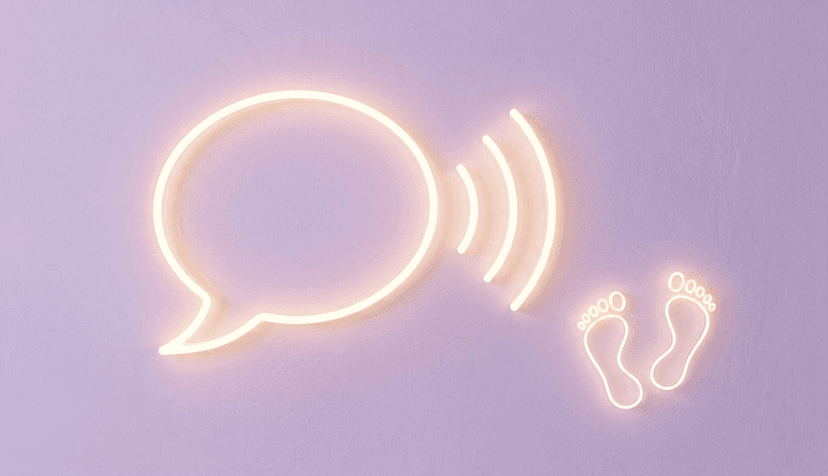 SesliAdım konuşma ve adım ikonu